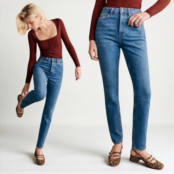 Sezane Denim - Sezane Denim Women’s Brut Sexy Slightly Tapered Straight Cut Jeans In Size 23